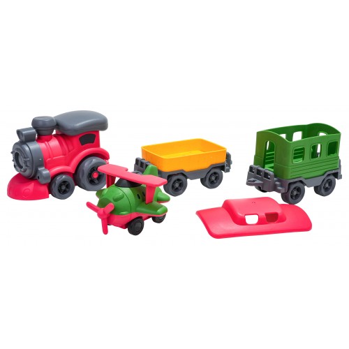 Bioplastic Train + Wagons Set