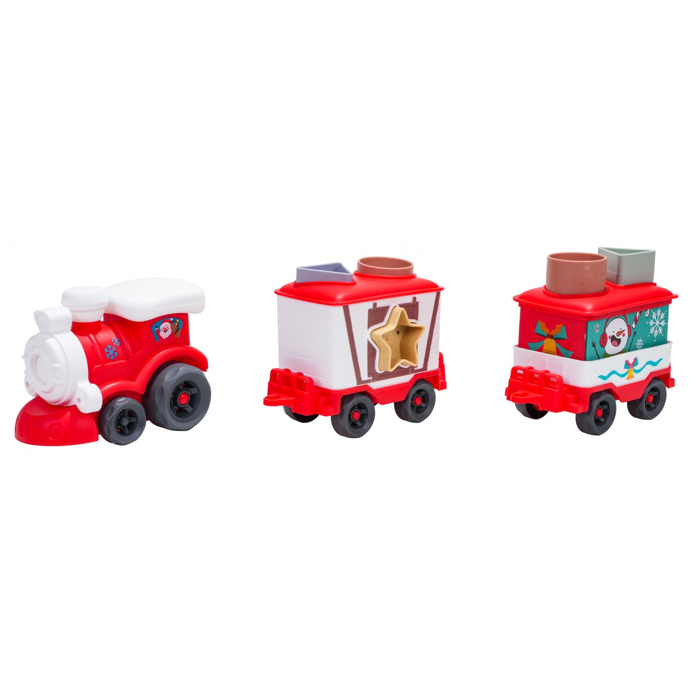 Christmas Train + Wagons Set