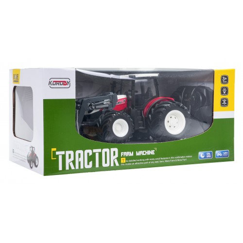 Tractor + Bulldozer R/C 1:24 Red