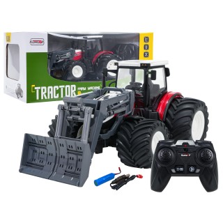 Tractor + Bulldozer R/C 1:24 Red
