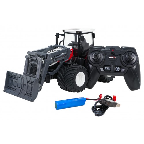 Tractor + Bulldozer R/C 1:24 Red