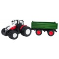Red R/C Tractor With Green Semi-trailer