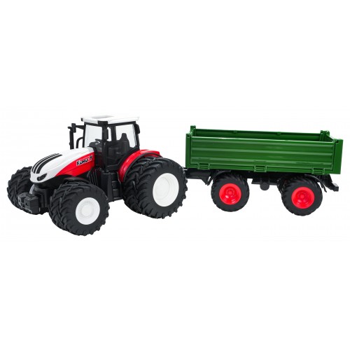 Red R/C Tractor With Green Semi-trailer