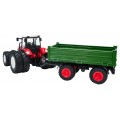 Red R/C Tractor With Green Semi-trailer