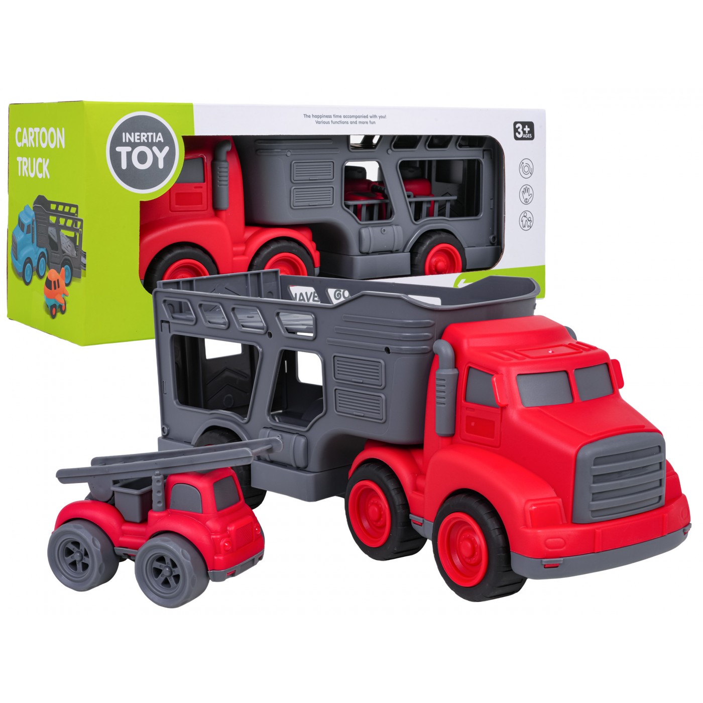 Set of Vehicles: Tow Truck + Fire Trucks