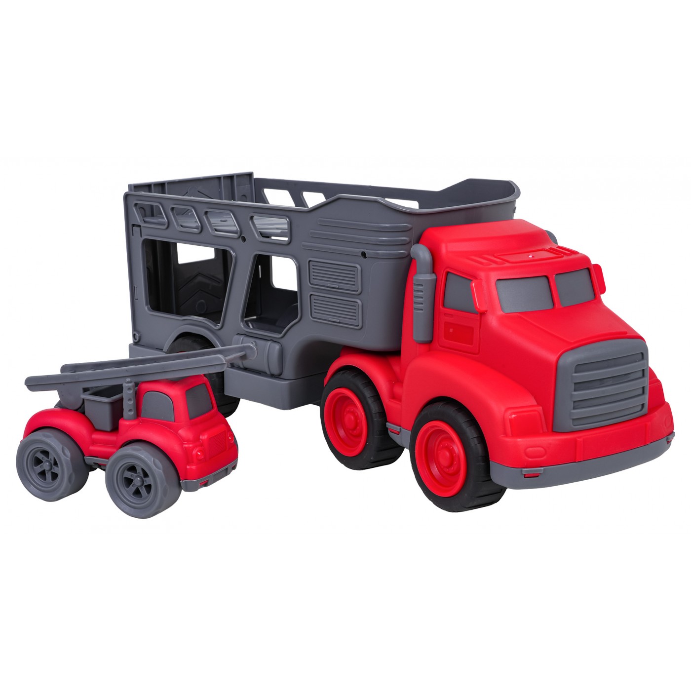 Set of Vehicles: Tow Truck + Fire Trucks