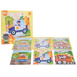 Magnetic Puzzle Vehicles + Booklet