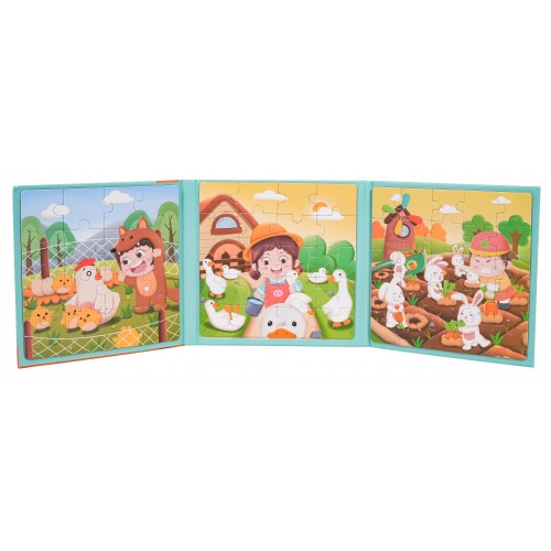 Magnetic Puzzle Farm + Book