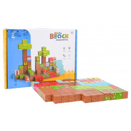 Set of Magnetic Cubes, Blocks, 102 pcs.