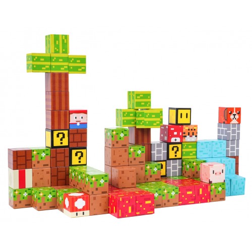 Set of Magnetic Cubes, Blocks, 102 pcs.