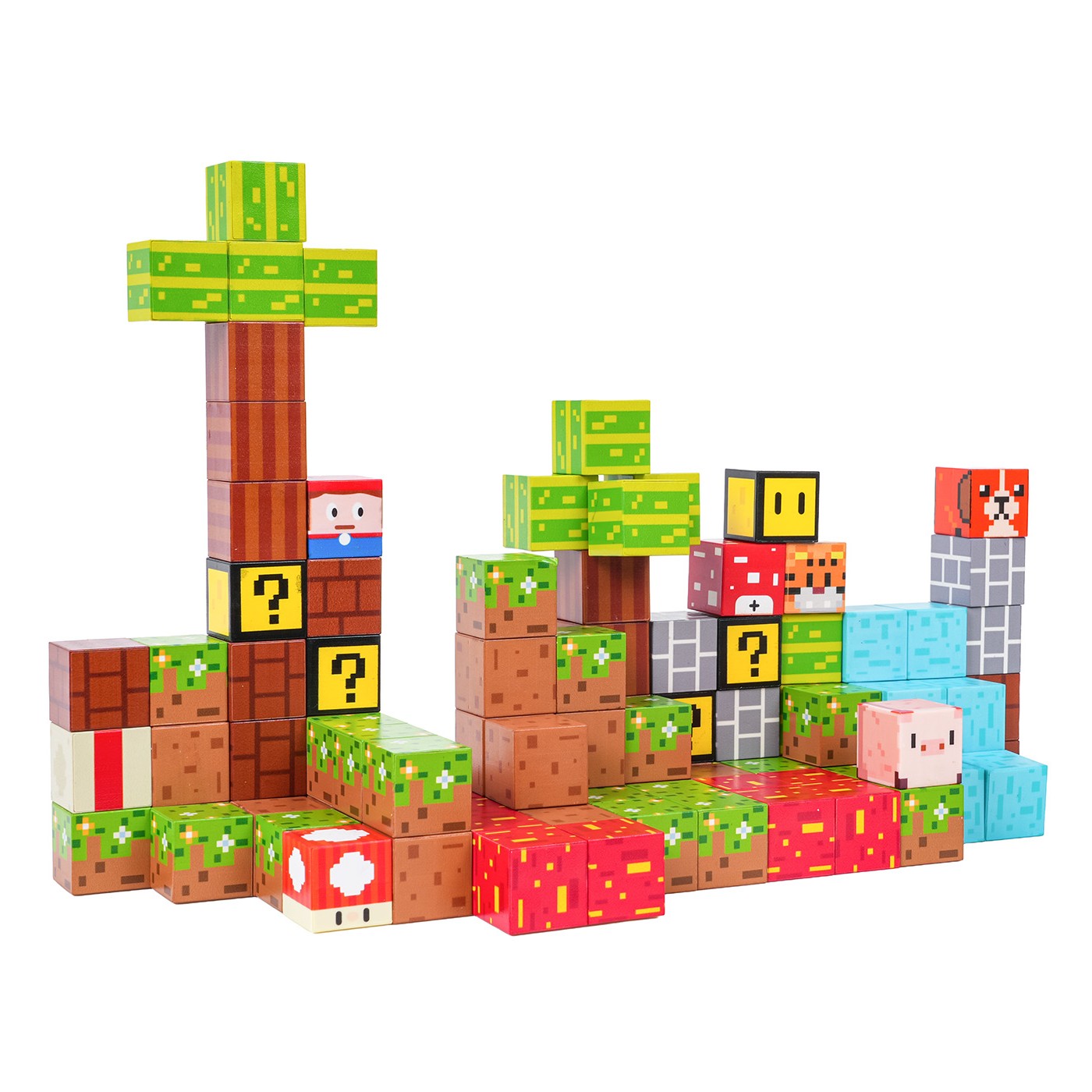 Set of Magnetic Cubes, Blocks, 102 pcs.