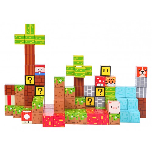 Set of Magnetic Cubes, Blocks, 102 pcs.