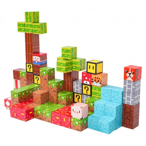 Set of Magnetic Cubes, Blocks, 102 pcs.