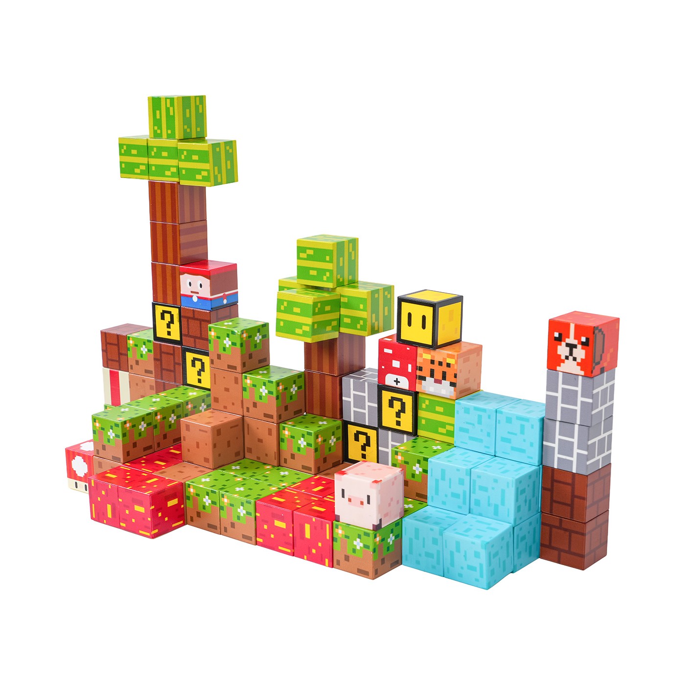 Set of Magnetic Cubes, Blocks, 102 pcs.