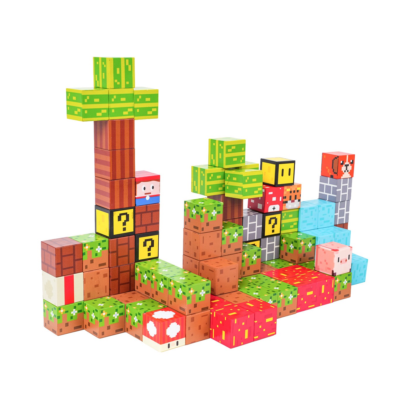 Set of Magnetic Cubes, Blocks, 102 pcs.