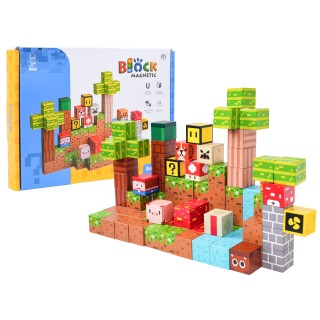 Set of Magnetic Cubes, Blocks, 84 pcs.