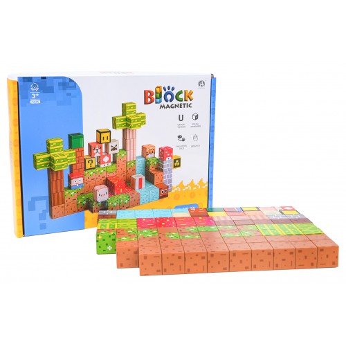 Set of Magnetic Cubes, Blocks, 84 pcs.