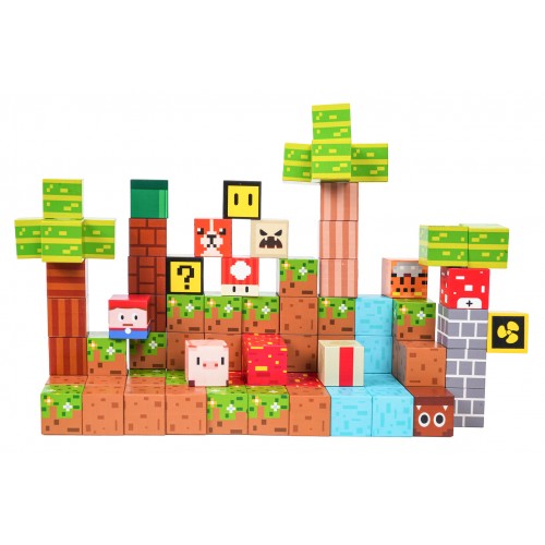 Set of Magnetic Cubes, Blocks, 84 pcs.