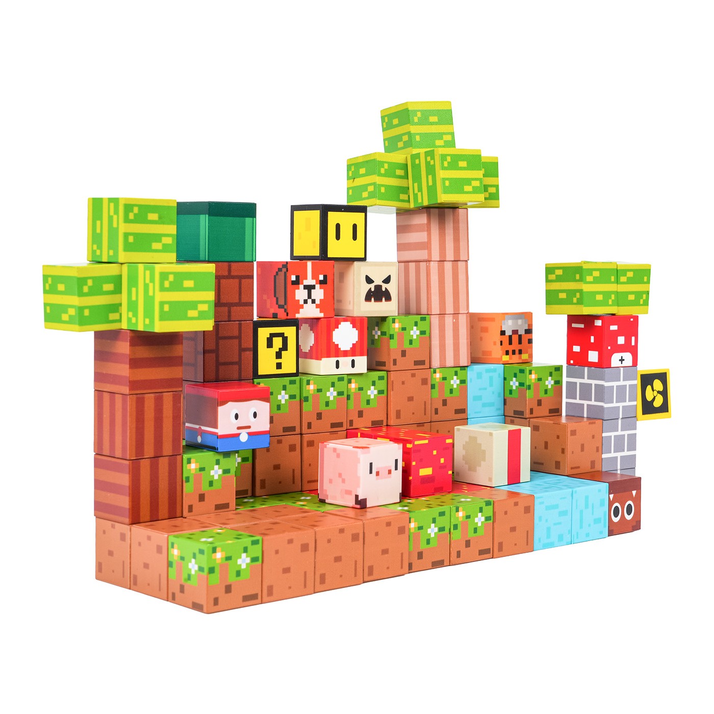 Set of Magnetic Cubes, Blocks, 84 pcs.