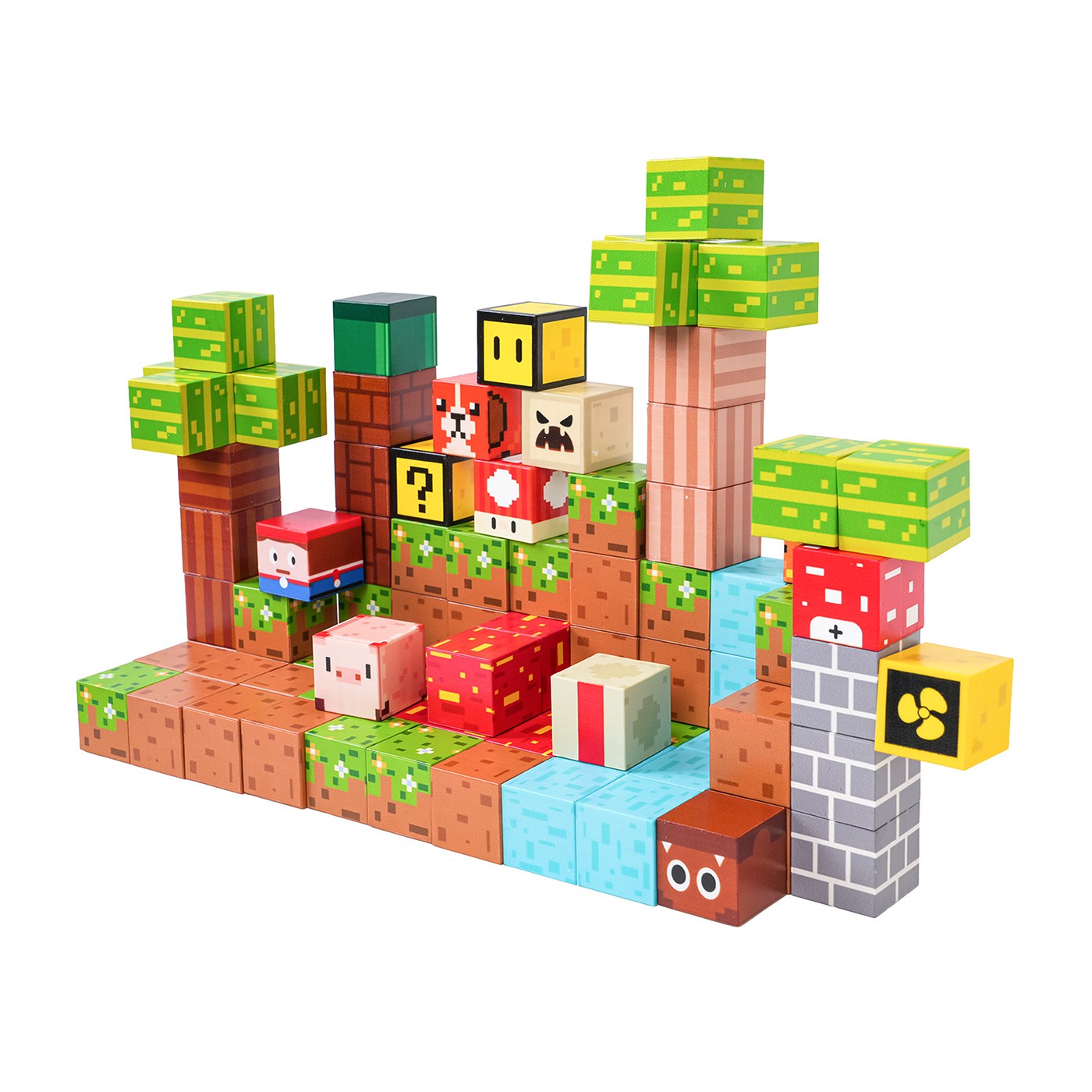 Set of Magnetic Cubes, Blocks, 84 pcs.
