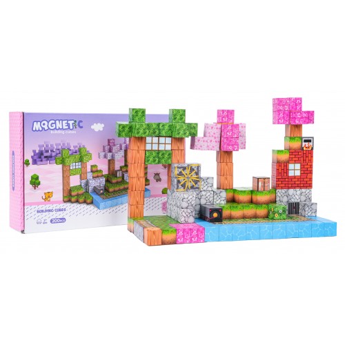 Set of Magnetic Cubes, Blocks, 200 pcs.
