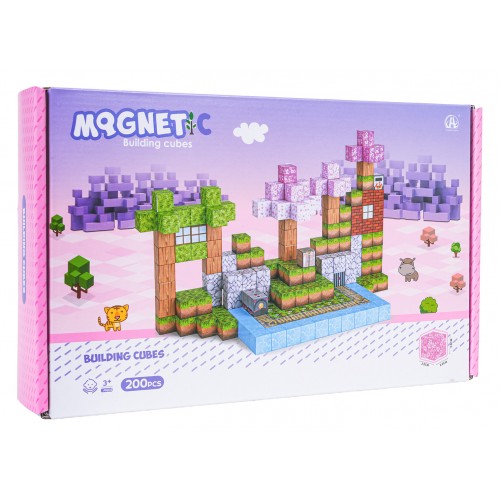 Set of Magnetic Cubes, Blocks, 200 pcs.