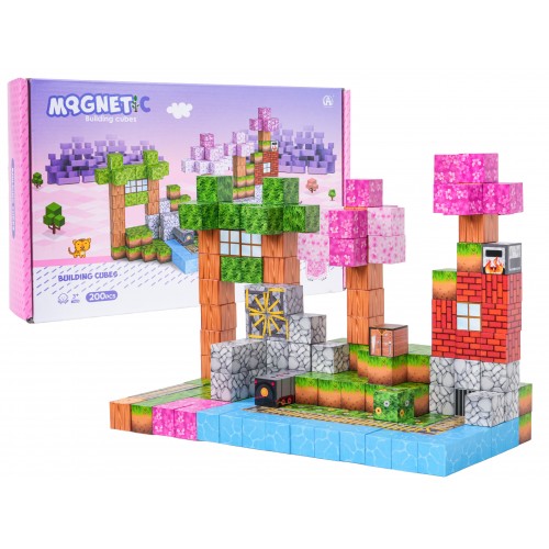 Set of Magnetic Cubes, Blocks, 200 pcs.