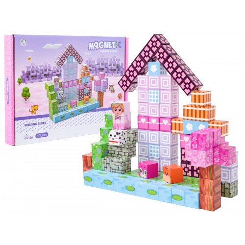 Set of Magnetic Cubes, Blocks, 110 pcs.