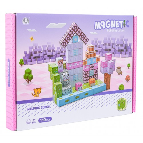Set of Magnetic Cubes, Blocks, 110 pcs.