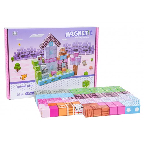Set of Magnetic Cubes, Blocks, 110 pcs.