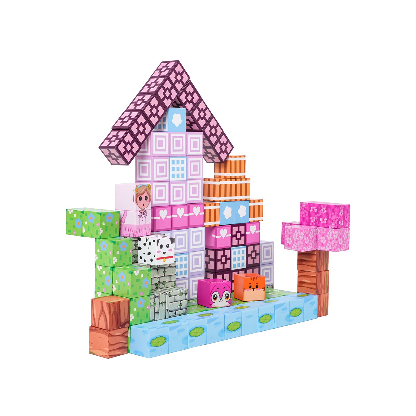 Set of Magnetic Cubes, Blocks, 110 pcs.