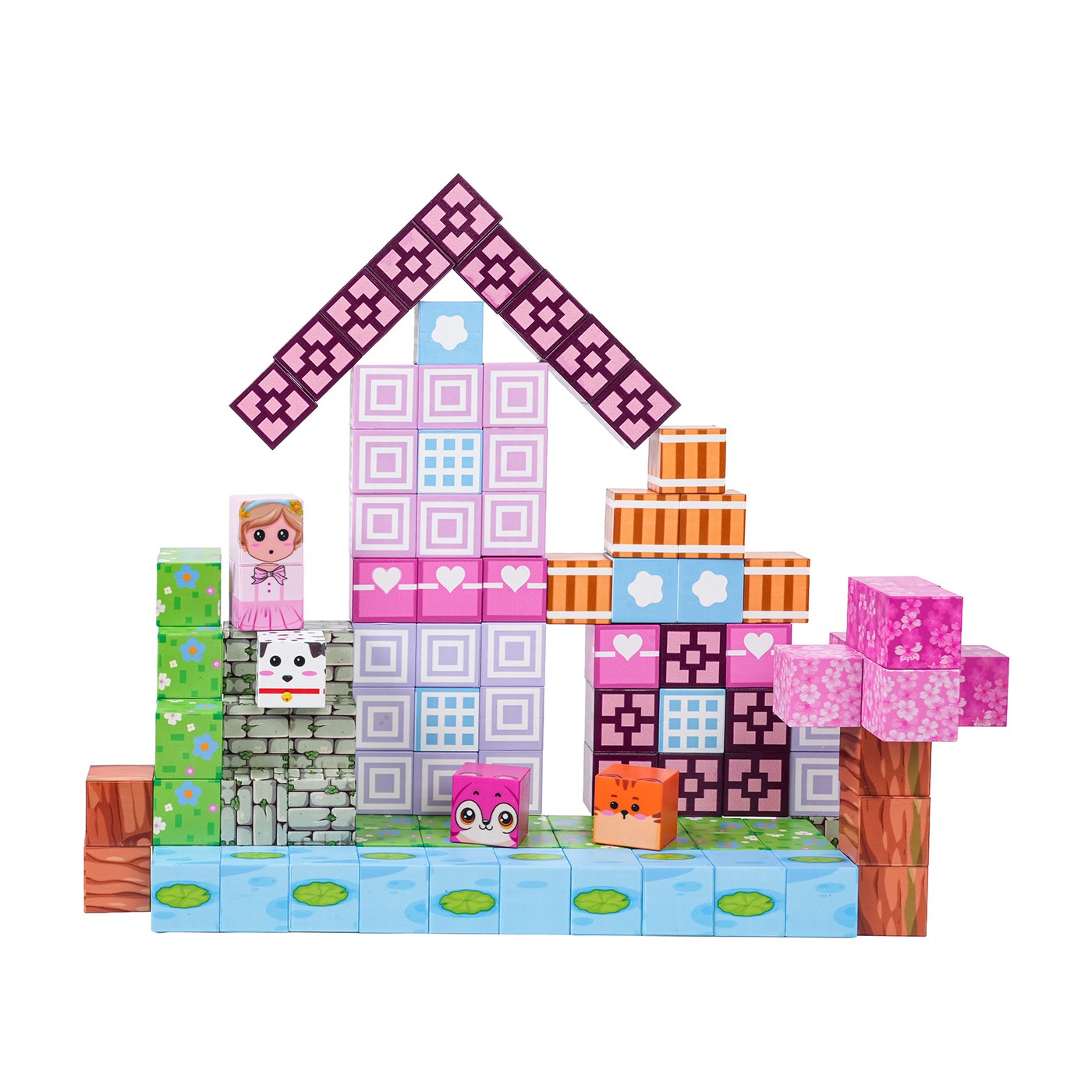 Set of Magnetic Cubes, Blocks, 110 pcs.