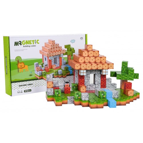 Set of Magnetic Cubes, Blocks, 312 pcs.