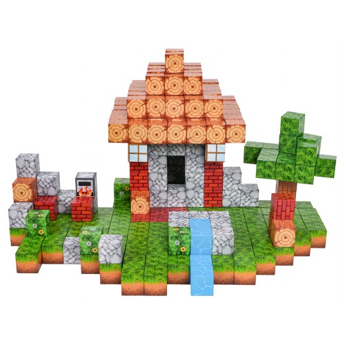 Set of Magnetic Cubes, Blocks, 312 pcs.