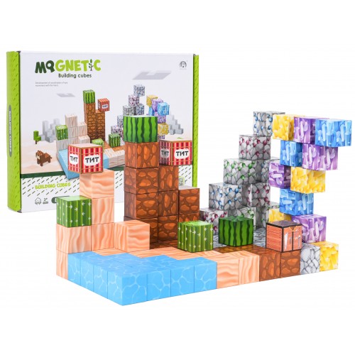Set of Magnetic Cubes, Blocks, 88 pcs.
