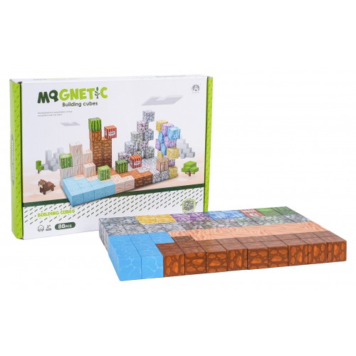 Set of Magnetic Cubes, Blocks, 88 pcs.