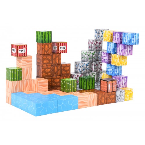 Set of Magnetic Cubes, Blocks, 88 pcs.