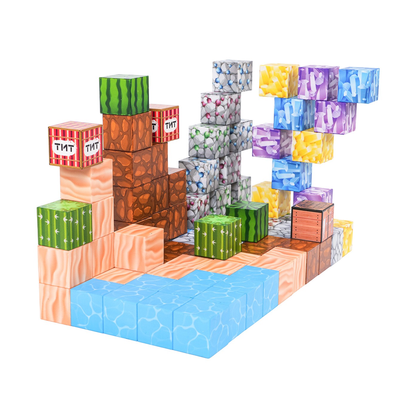Set of Magnetic Cubes, Blocks, 88 pcs.