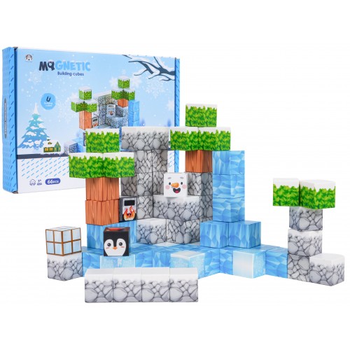 Set of Magnetic Cubes, Blocks, 66 pcs.