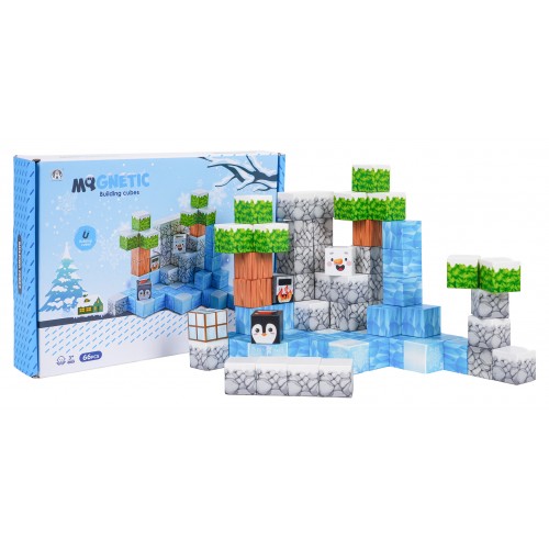 Set of Magnetic Cubes, Blocks, 66 pcs.