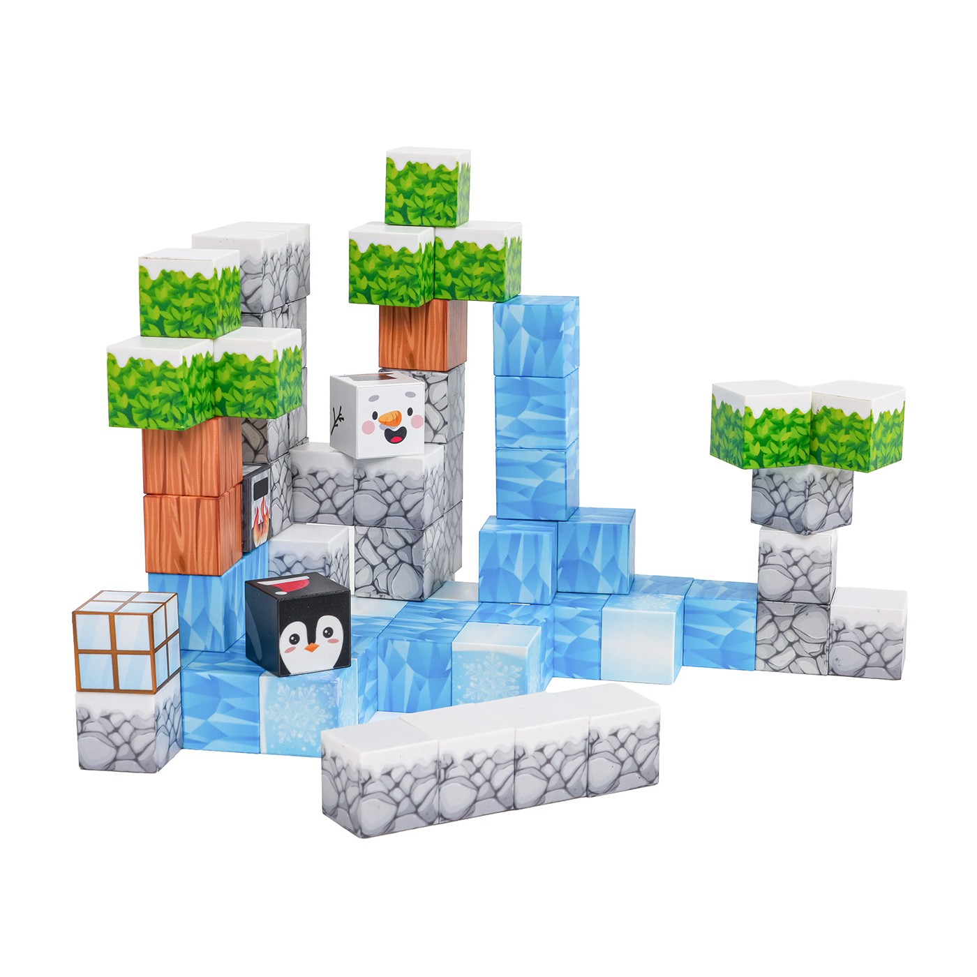 Set of Magnetic Cubes, Blocks, 66 pcs.