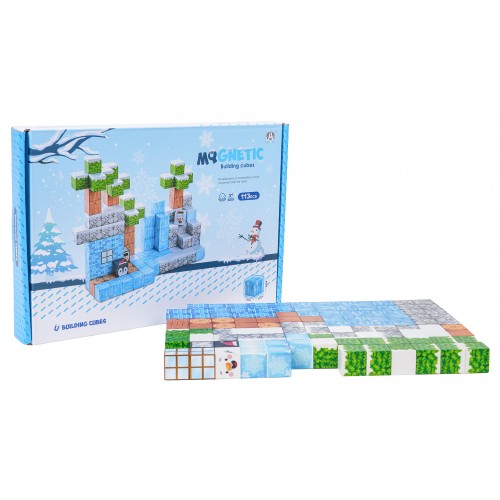 Set of Magnetic Cubes, Blocks, 113 pcs.