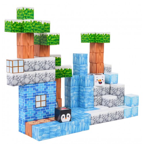 Set of Magnetic Cubes, Blocks, 113 pcs.