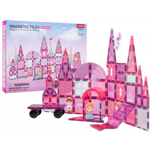 Pink Princess Magnetic Blocks Set 126 pcs.