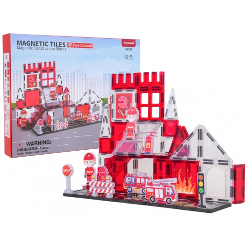 Fire Department Magnetic Building Blocks Set 48 pcs.