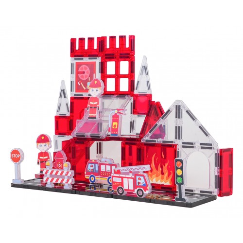 Fire Department Magnetic Building Blocks Set 48 pcs.