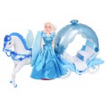 Carriage with Horses + Doll Set