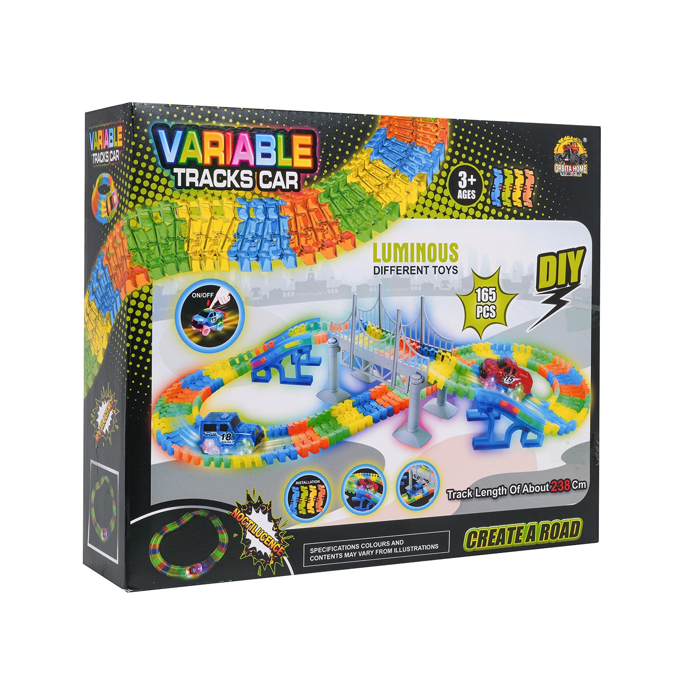 VARIABLE 165pcs Car Racing Track