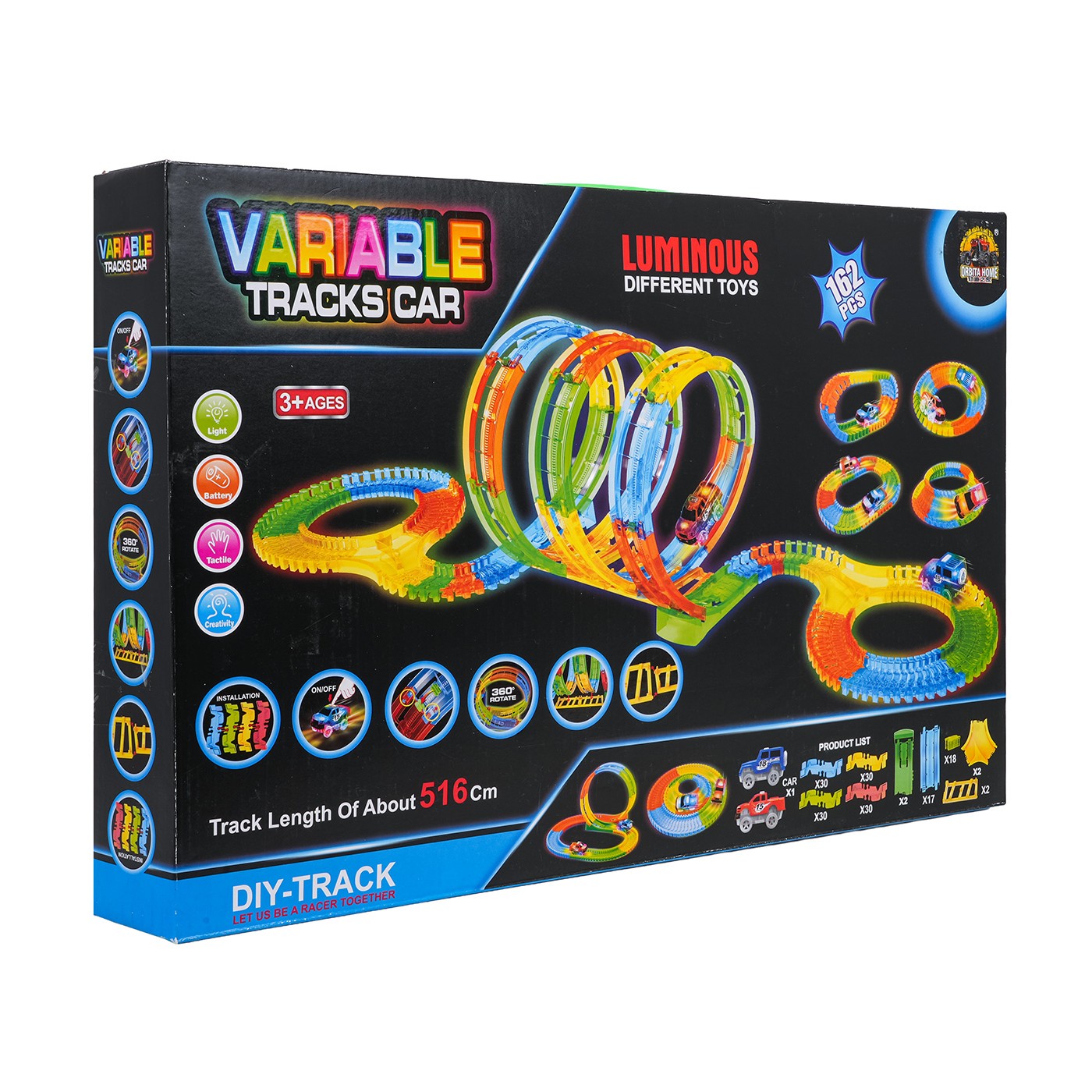 Car Race Track VARIABLE 162pcs.