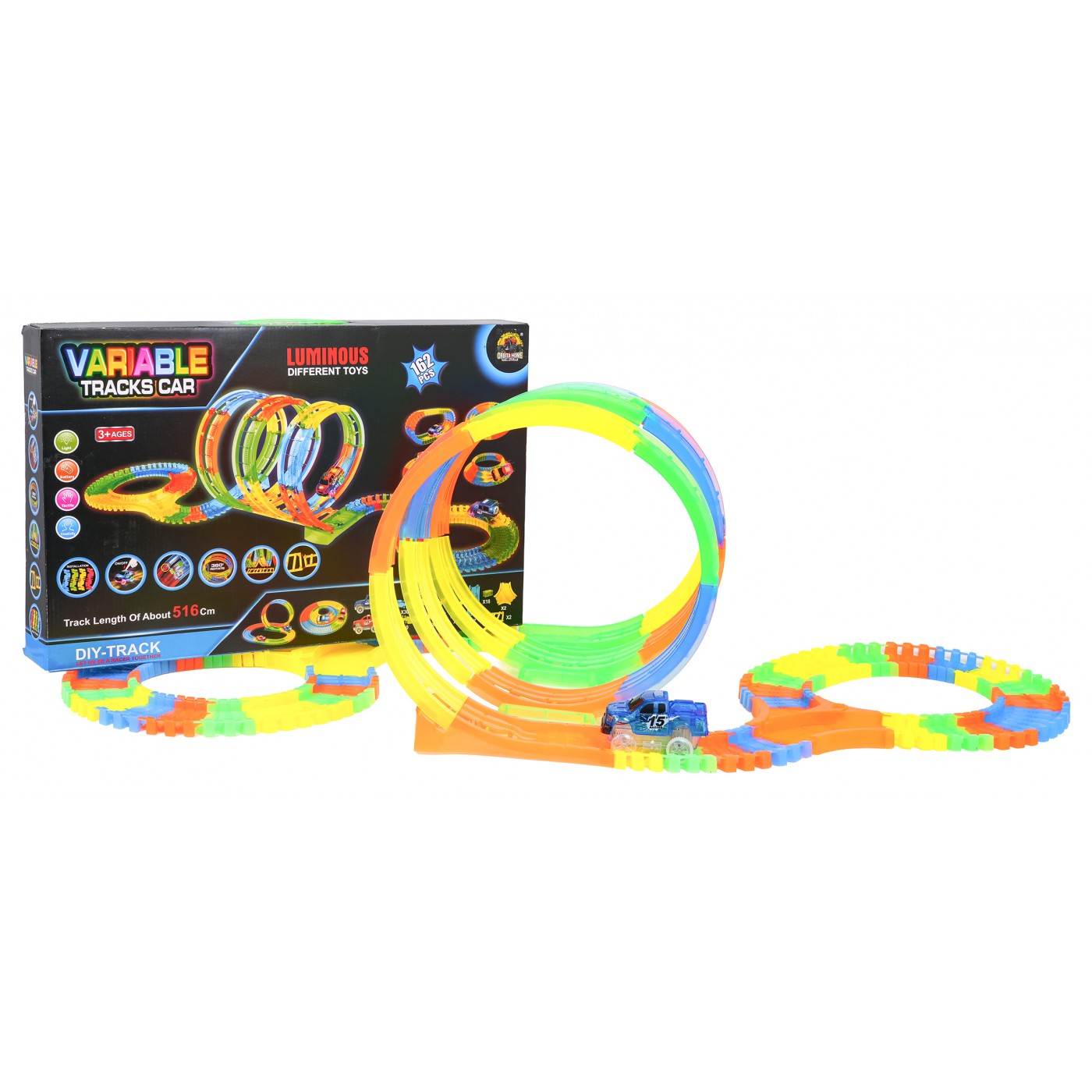 Car Race Track VARIABLE 162pcs.